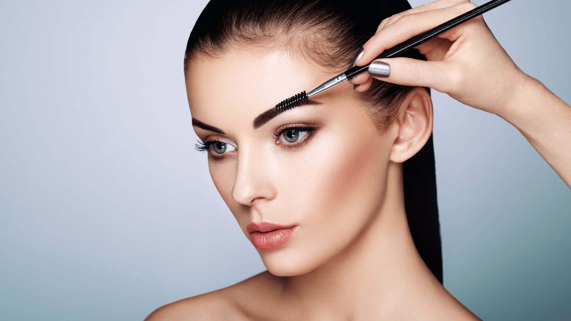 Defined lashes and brows after grooming